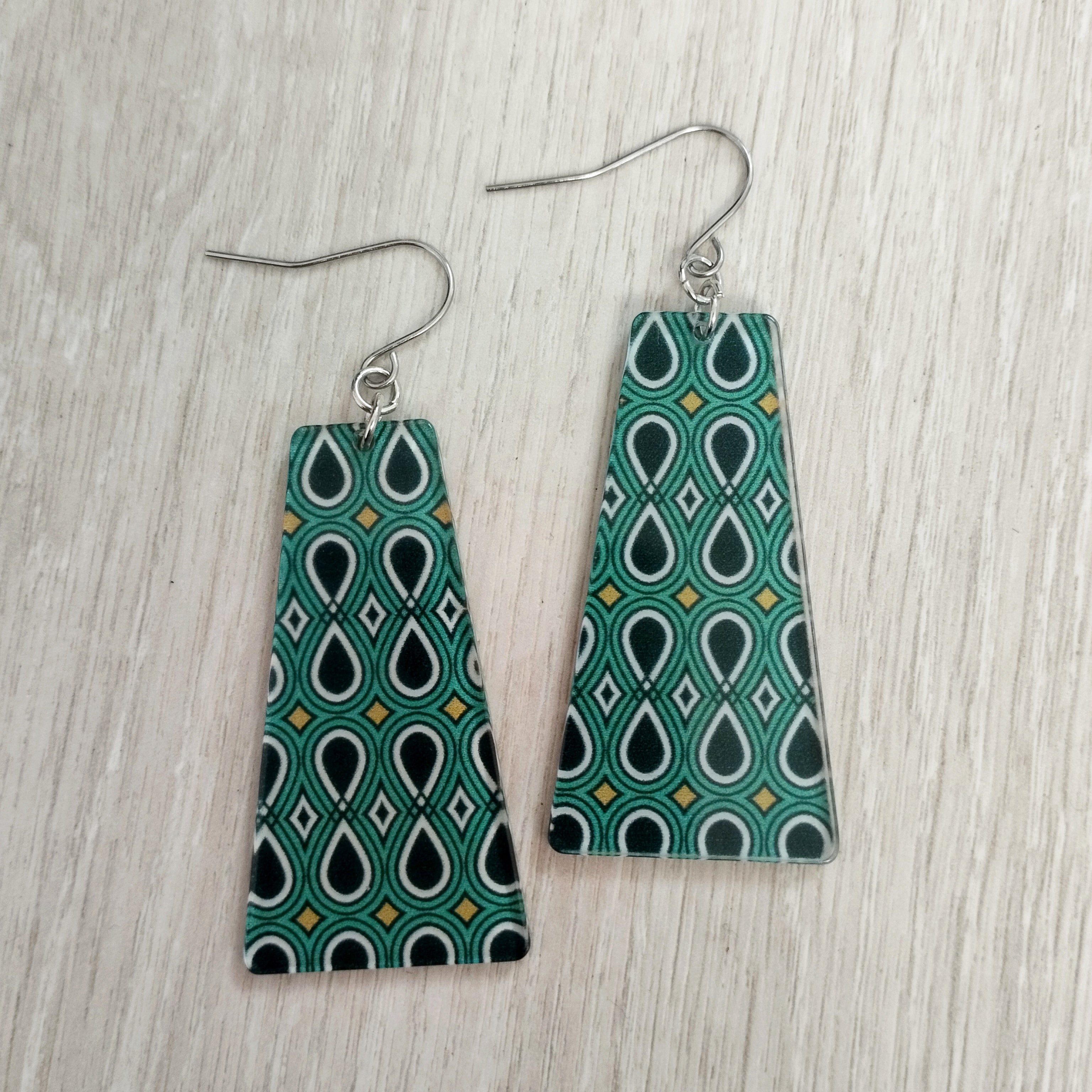 Amahle Geometric Acrylic Drop Earrings