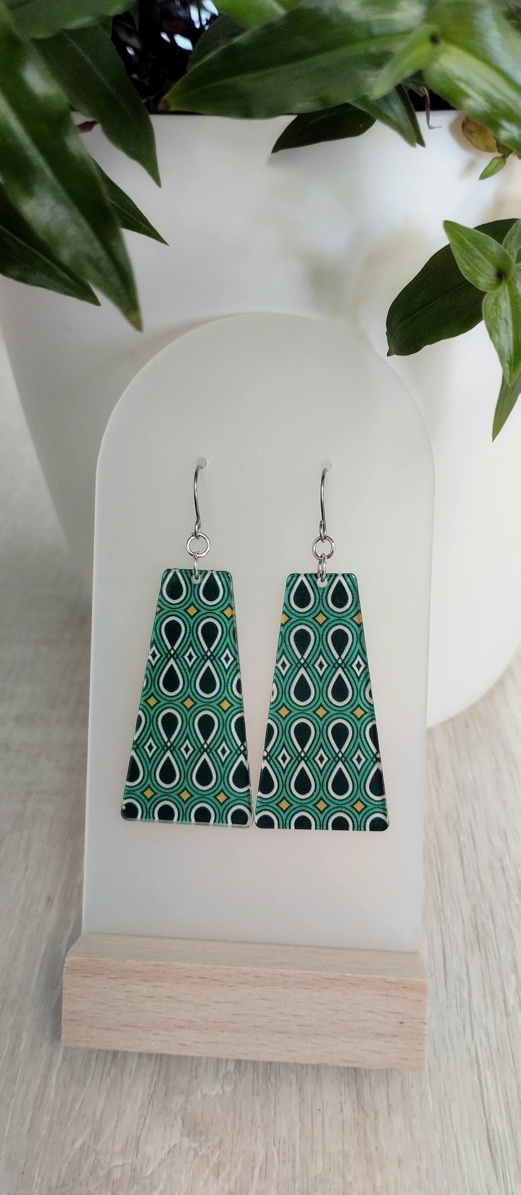 Amahle Geometric Acrylic Drop Earrings