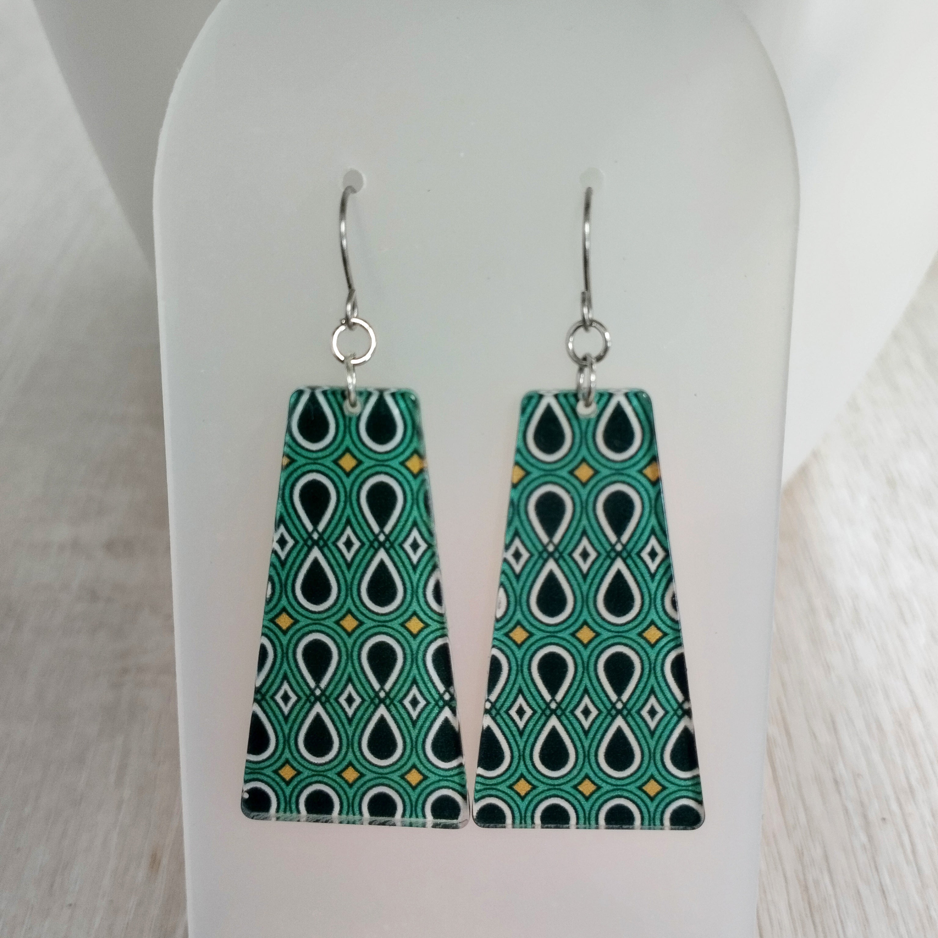 Amahle Geometric Acrylic Drop Earrings