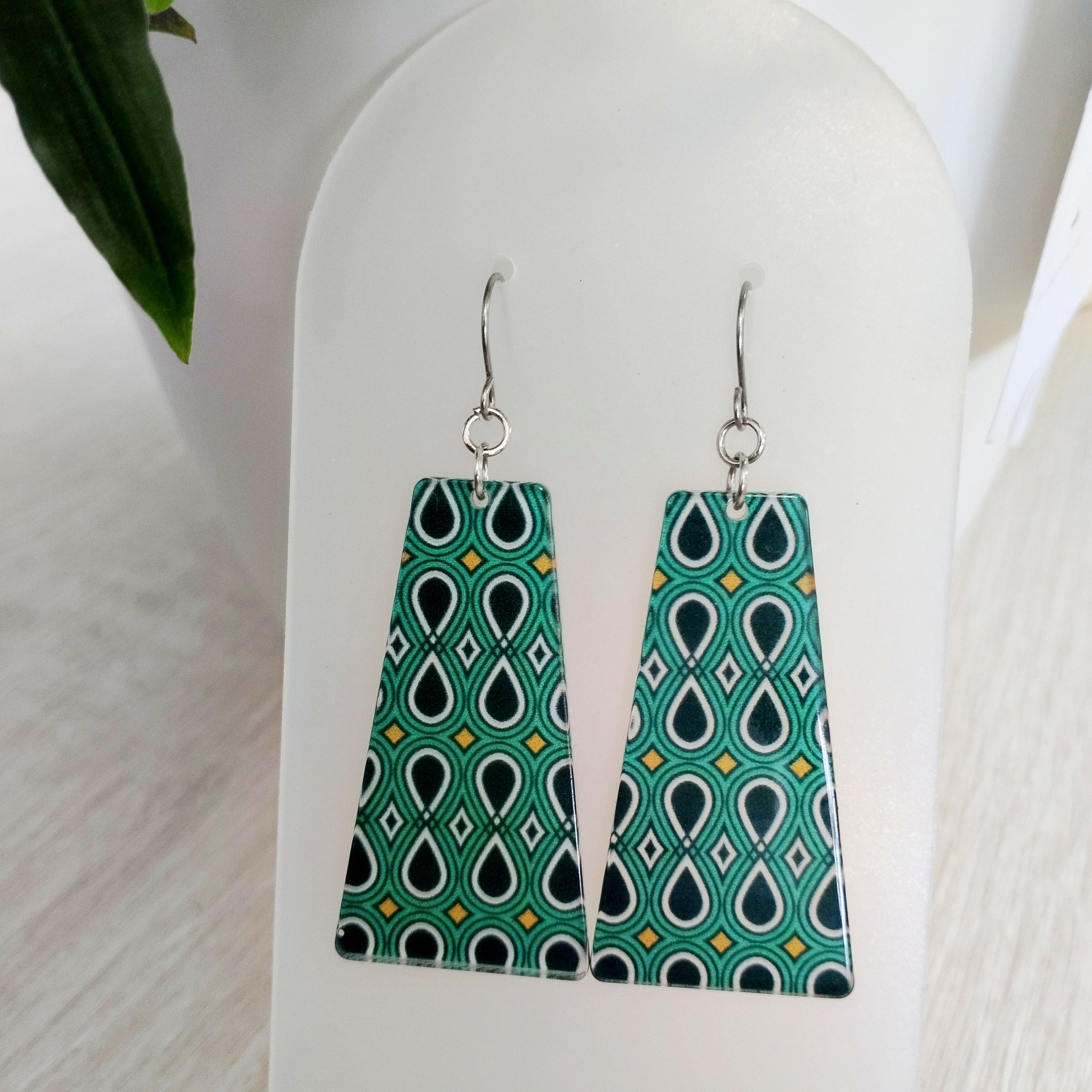 Amahle Geometric Acrylic Drop Earrings