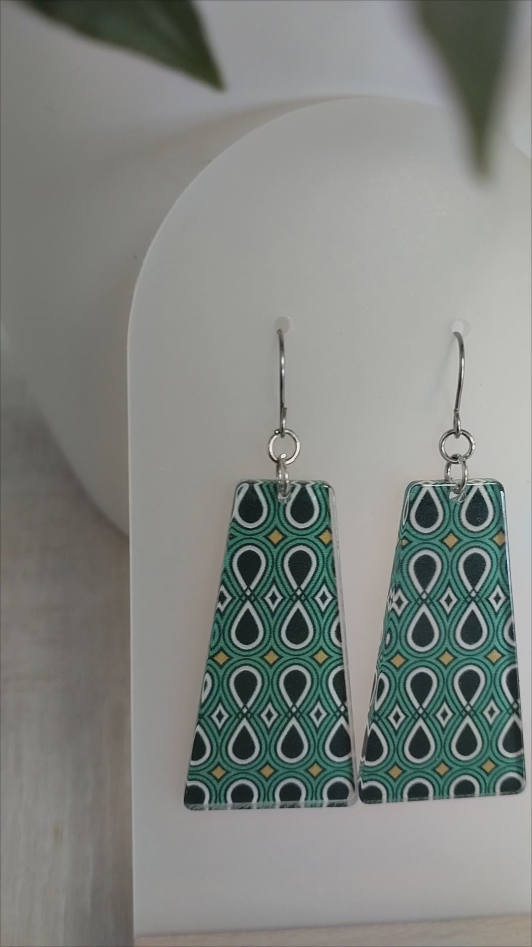 Amahle Geometric Acrylic Drop Earrings