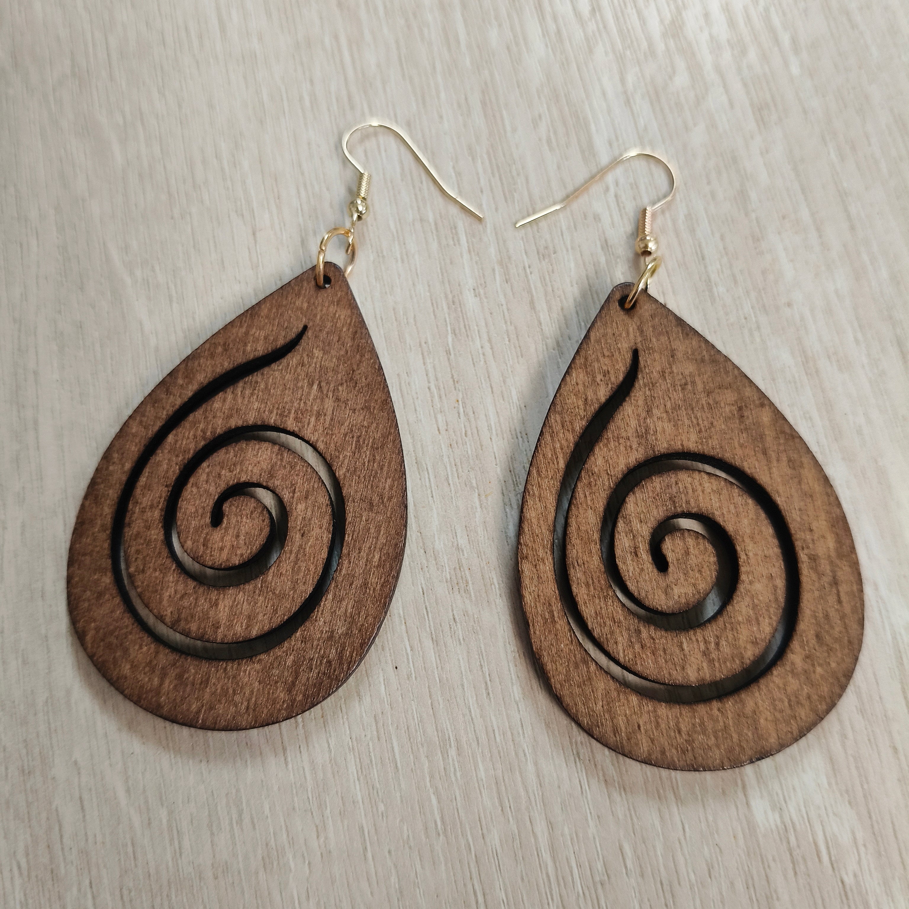 Paraone Koru Teardrop Dangle Earrings