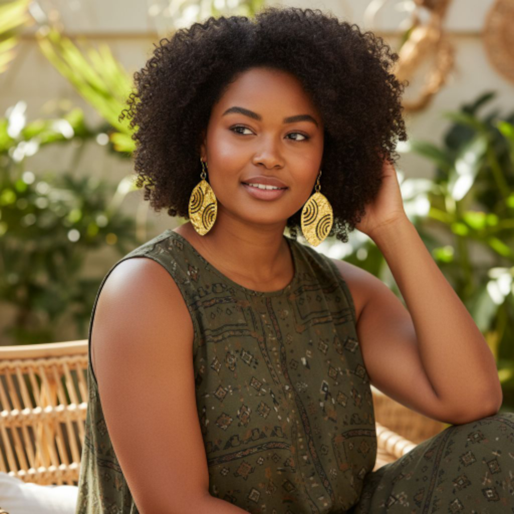 Gold-Plated Shield Dangle Earrings — Bold, Regal, Unapologetically Powerful