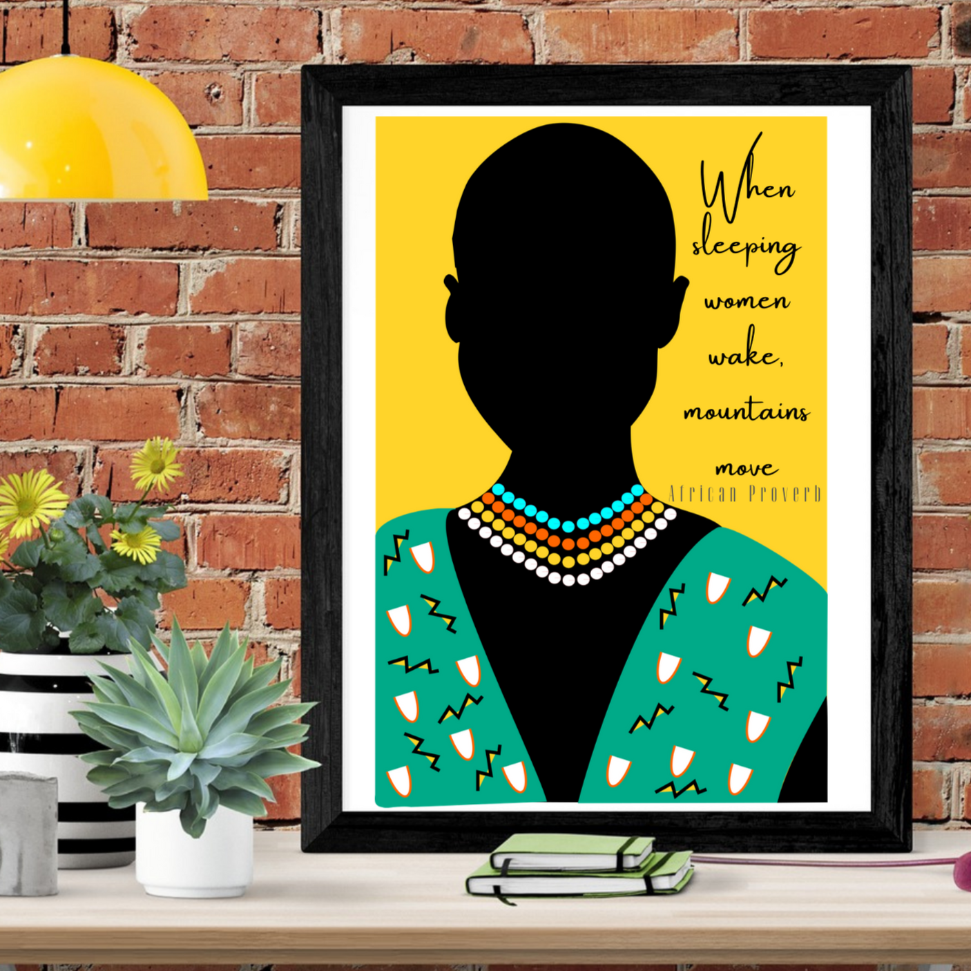 African Proverb Wall or Desk Art - A3