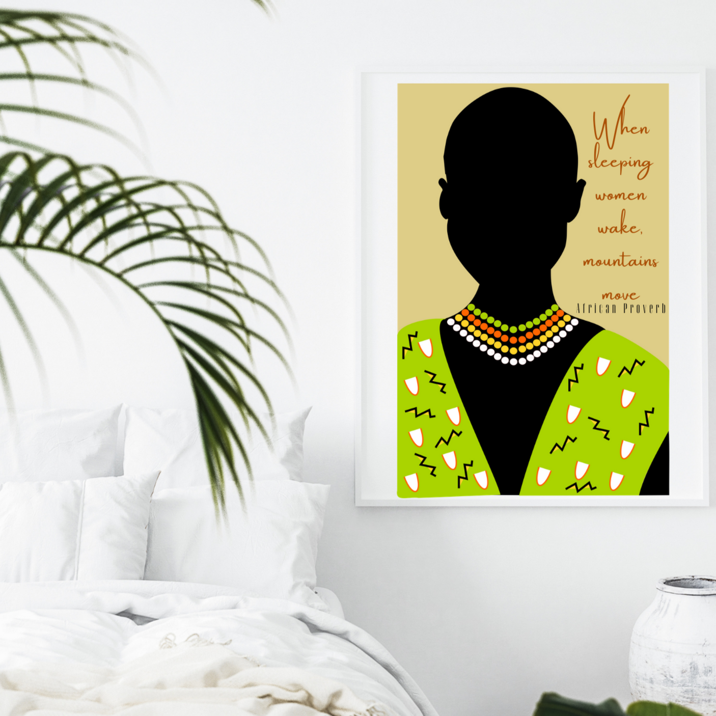 African Proverb Wall or Desk Art - A3