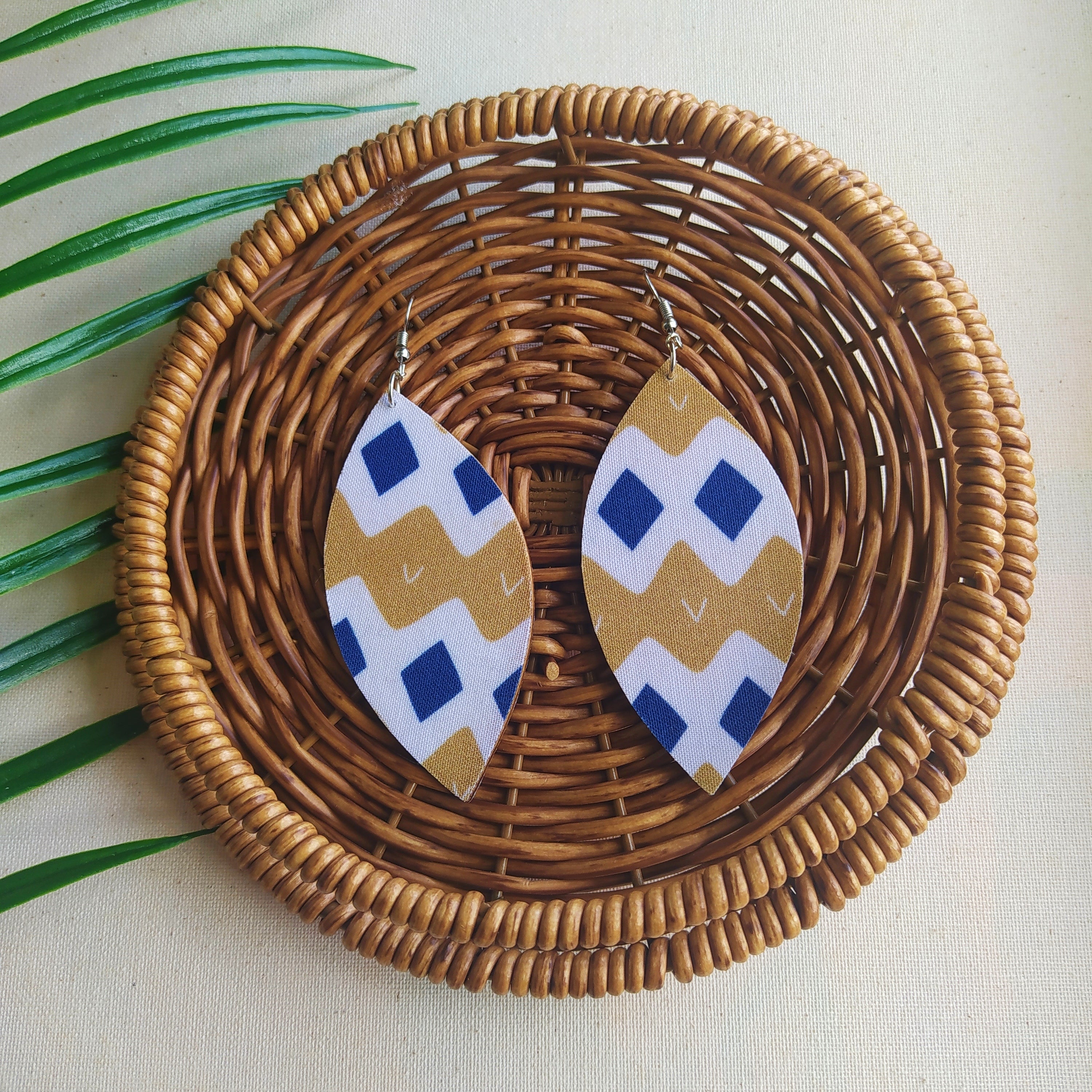 Leaf Dangle Earrings ( Ankara, Ethnic, Animal, Boho)