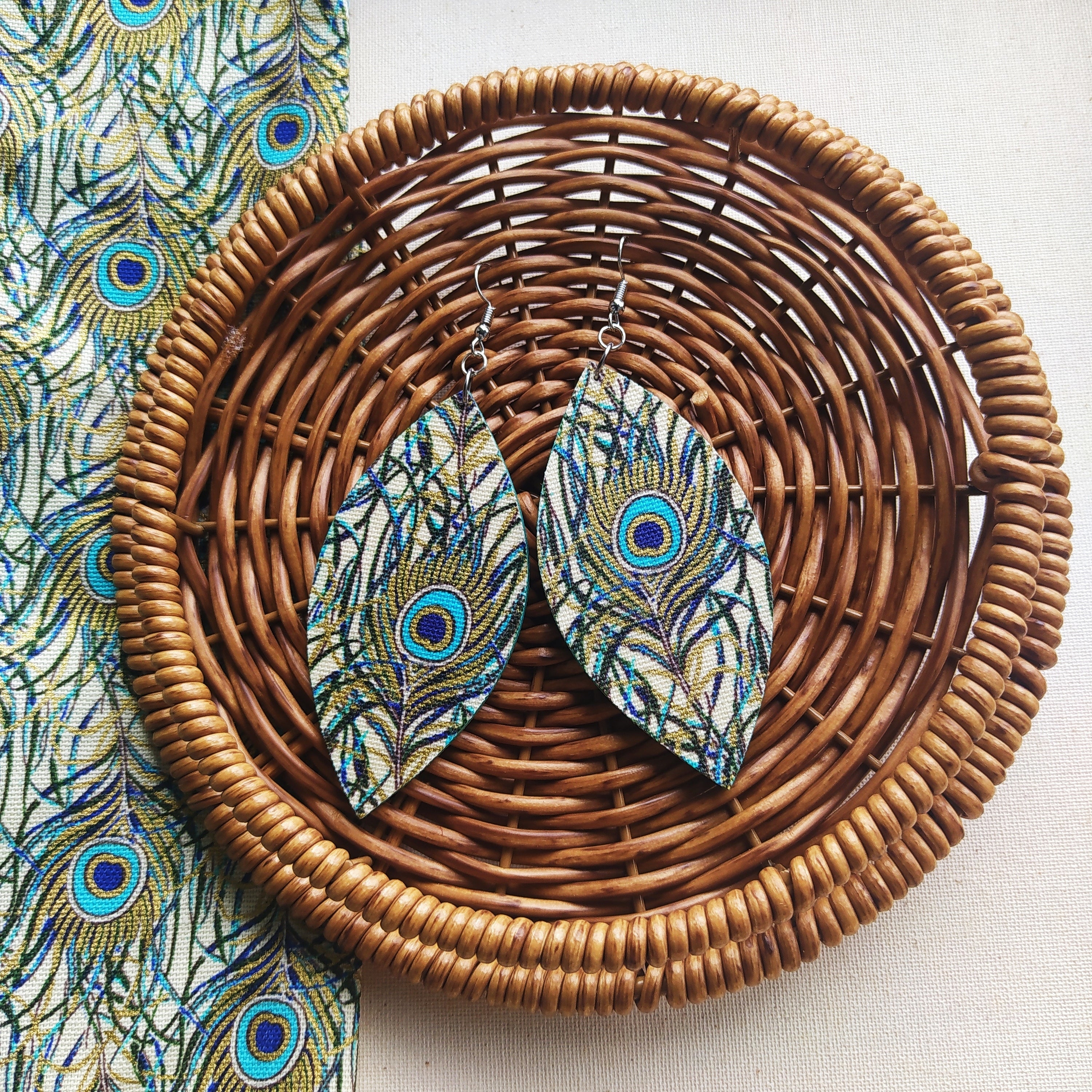 Leaf Dangle Earrings ( Ankara, Ethnic, Animal, Boho)