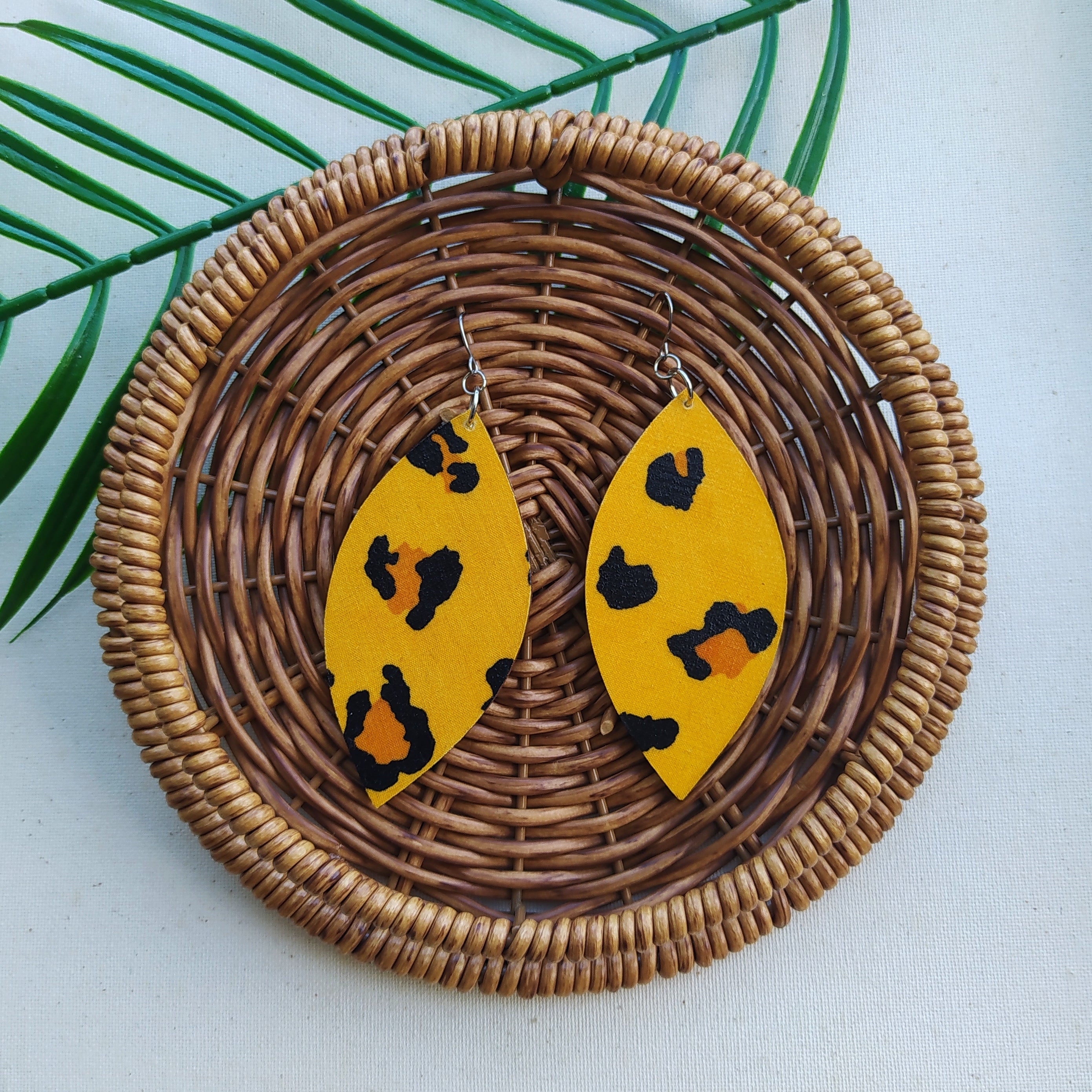 Leaf Dangle Earrings ( Ankara, Ethnic, Animal, Boho)